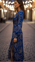 WOMEN'S BOLD FLORAL WRAP BELTED SUMMER MAXI DRESS - Zarino Newstyle