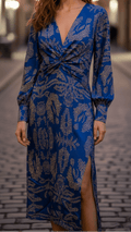 WOMEN'S BOLD FLORAL WRAP BELTED SUMMER MAXI DRESS - Zarino Newstyle