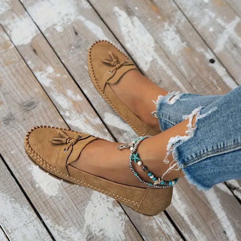 WOMEN'S BOW LOAFERS | SLIP - ON FLAT CUSHIONED EVERYDAY CASUAL SHOES - Zarino Newstyle