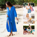 WOMEN'S BUTTON - DOWN LONG SLEEVE MAXI SUMMER DRESS - Zarino Newstyle