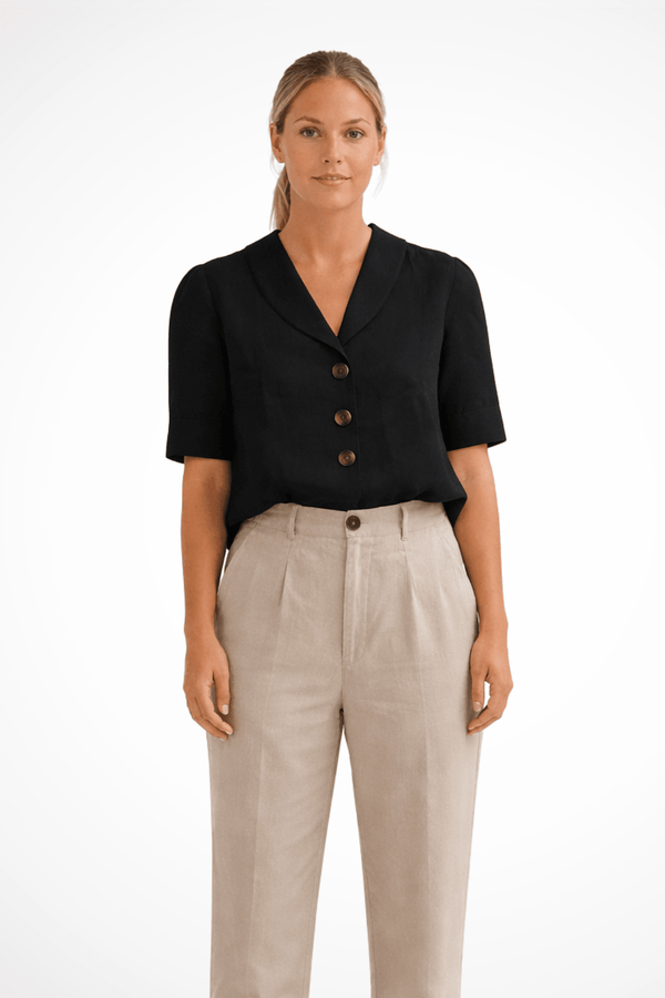 WOMEN'S CASUAL BUTTON FRONT BLOUSE - Zarino Newstyle
