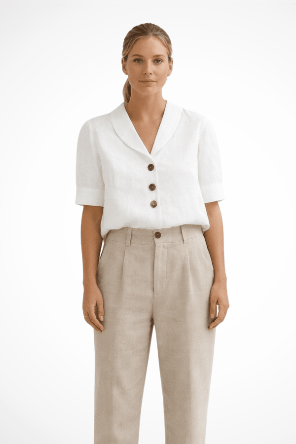 WOMEN'S CASUAL BUTTON FRONT BLOUSE