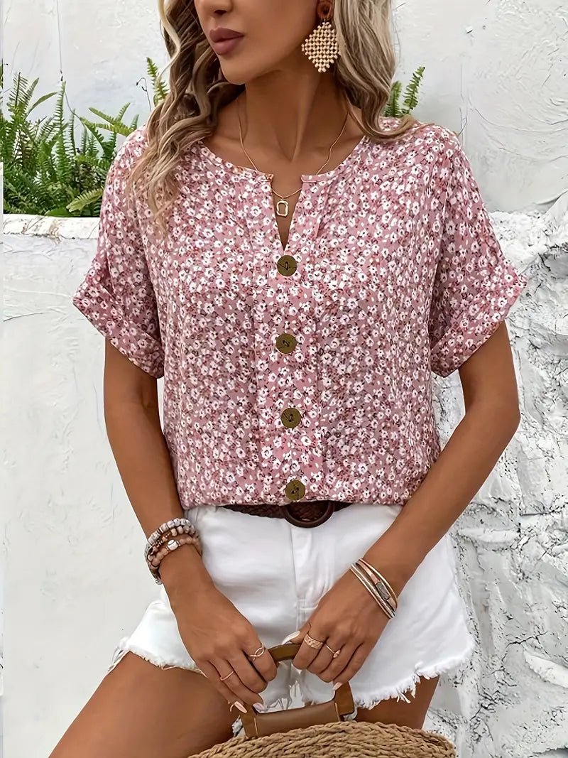 WOMEN'S CHIC FLORAL PRINT SUMMER BLOUSE - Zarino Newstyle