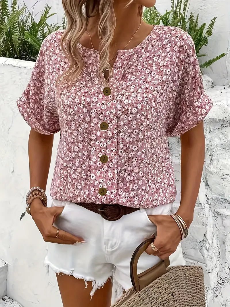 WOMEN'S CHIC FLORAL PRINT SUMMER BLOUSE - Zarino Newstyle