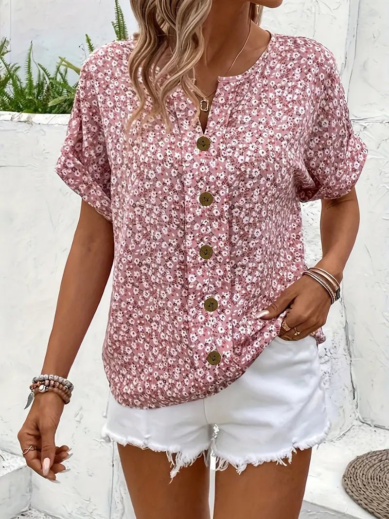 WOMEN'S CHIC FLORAL PRINT SUMMER BLOUSE - Zarino Newstyle