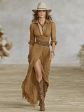 WOMEN'S CHIC FLOWING BUTTON FRONT SUMMER MAXI DRESS - Zarino Newstyle