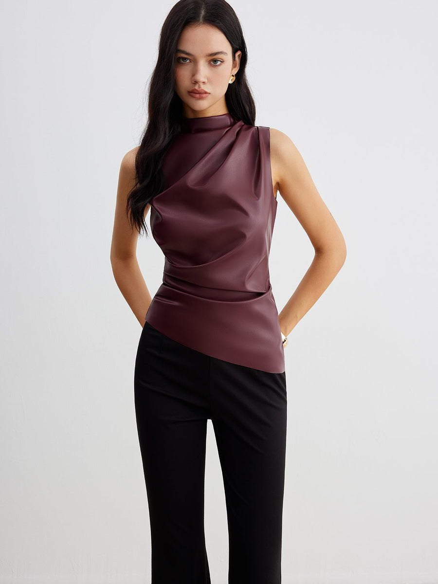 WOMEN'S CHIC SLEEVELESS HIGH NECK SUMMER TOP - Zarino Newstyle