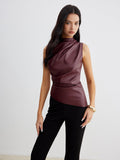 WOMEN'S CHIC SLEEVELESS HIGH NECK SUMMER TOP - Zarino Newstyle