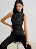 WOMEN'S CHIC SLEEVELESS HIGH NECK SUMMER TOP - Zarino Newstyle