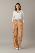 WOMEN'S COLLARED BLOUSE & PRINTED WIDE LEG TROUSER SET - Zarino Newstyle