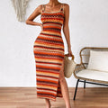 WOMEN'S COLORFUL STRIPED SUMMER MAXI DRESS - Zarino Newstyle