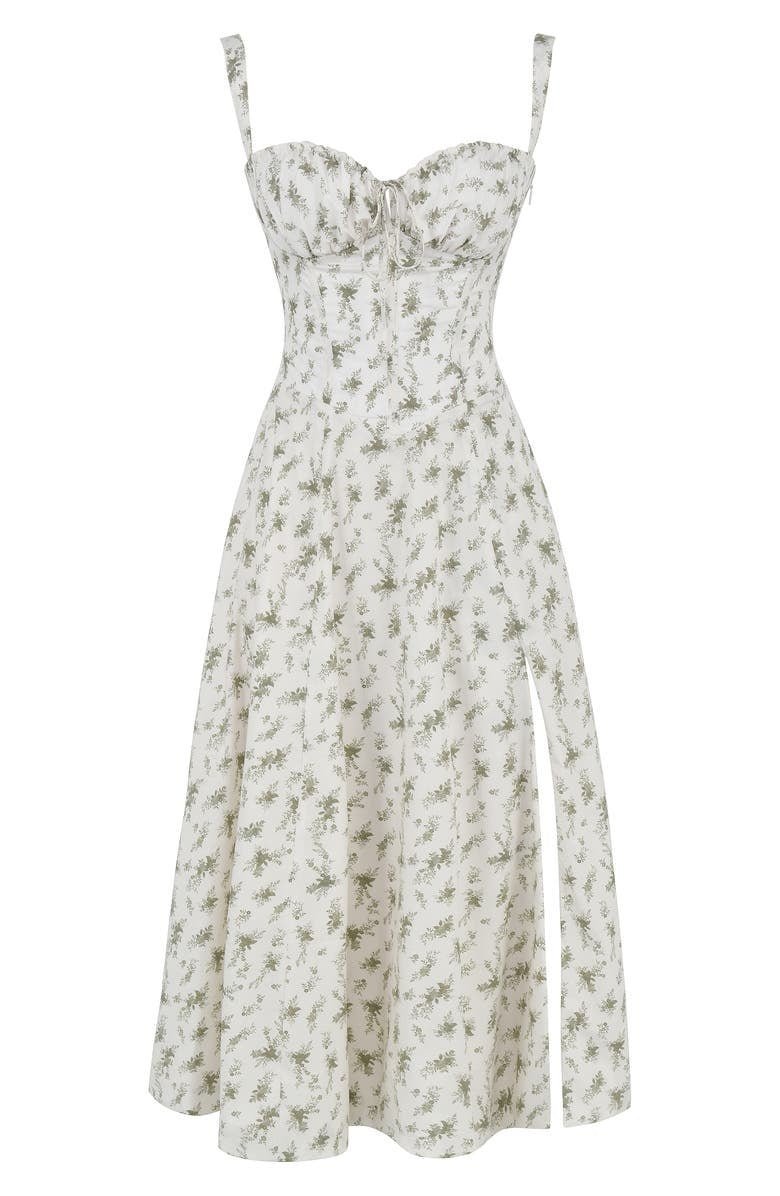 WOMEN'S CORSET BODICE SPAGHETTI STRAP SUMMER MIDI DRESS - Zarino Newstyle