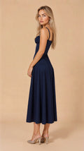 WOMEN'S CORSET BODICE SPAGHETTI STRAP SUMMER MIDI DRESS - Zarino Newstyle