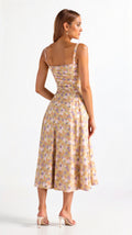 WOMEN'S CORSET BODICE SPAGHETTI STRAP SUMMER MIDI DRESS - Zarino Newstyle