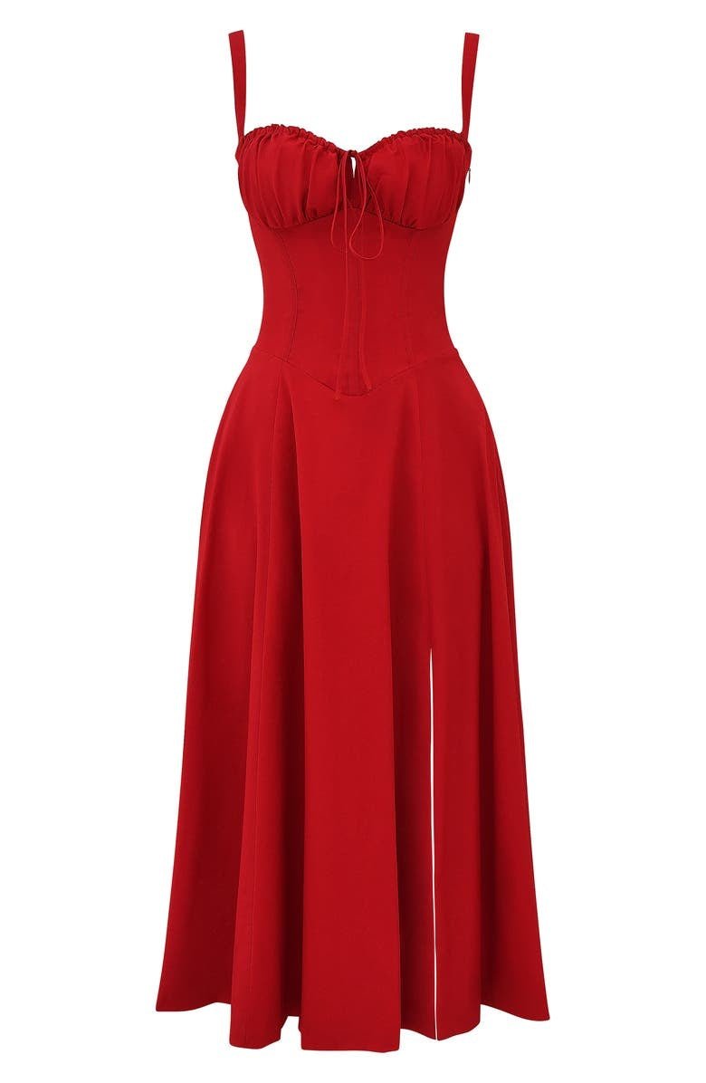 WOMEN'S CORSET BODICE SPAGHETTI STRAP SUMMER MIDI DRESS - Zarino Newstyle