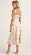WOMEN'S CORSET BODICE SPAGHETTI STRAP SUMMER MIDI DRESS - Zarino Newstyle
