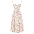 WOMEN'S CORSET BODICE SPAGHETTI STRAP SUMMER MIDI DRESS - Zarino Newstyle