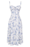 WOMEN'S CORSET BODICE SPAGHETTI STRAP SUMMER MIDI DRESS - Zarino Newstyle