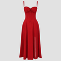 WOMEN'S CORSET BODICE SUMMER MIDI DRESS - Zarino Newstyle
