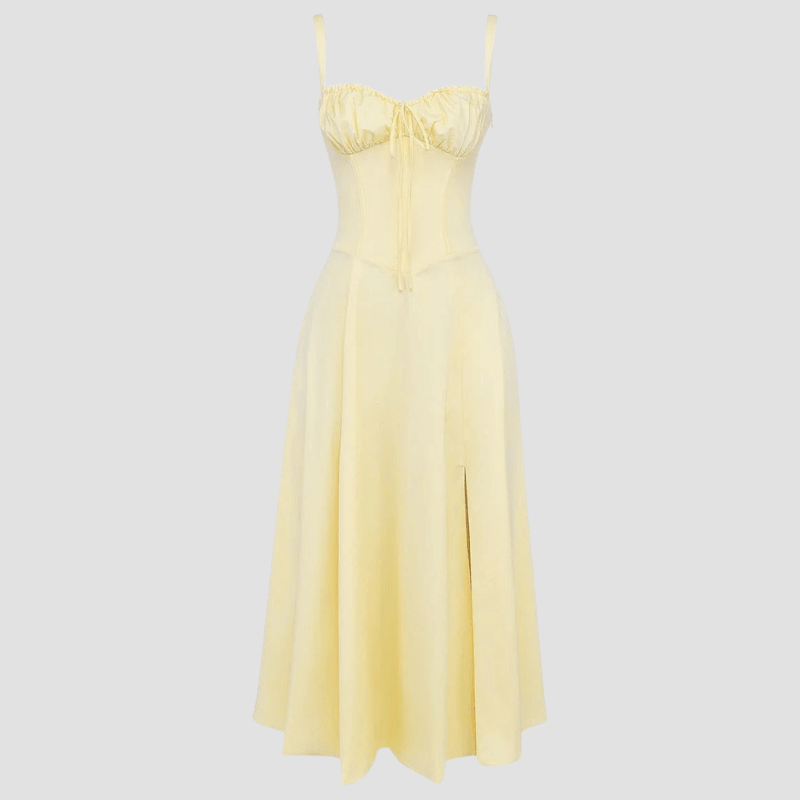 WOMEN'S CORSET BODICE SUMMER MIDI DRESS - Zarino Newstyle