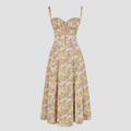 WOMEN'S CORSET BODICE SUMMER MIDI DRESS - Zarino Newstyle