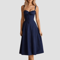 WOMEN'S CORSET BODICE SUMMER MIDI DRESS - Zarino Newstyle