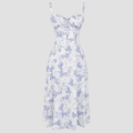 WOMEN'S CORSET BODICE SUMMER MIDI DRESS - Zarino Newstyle