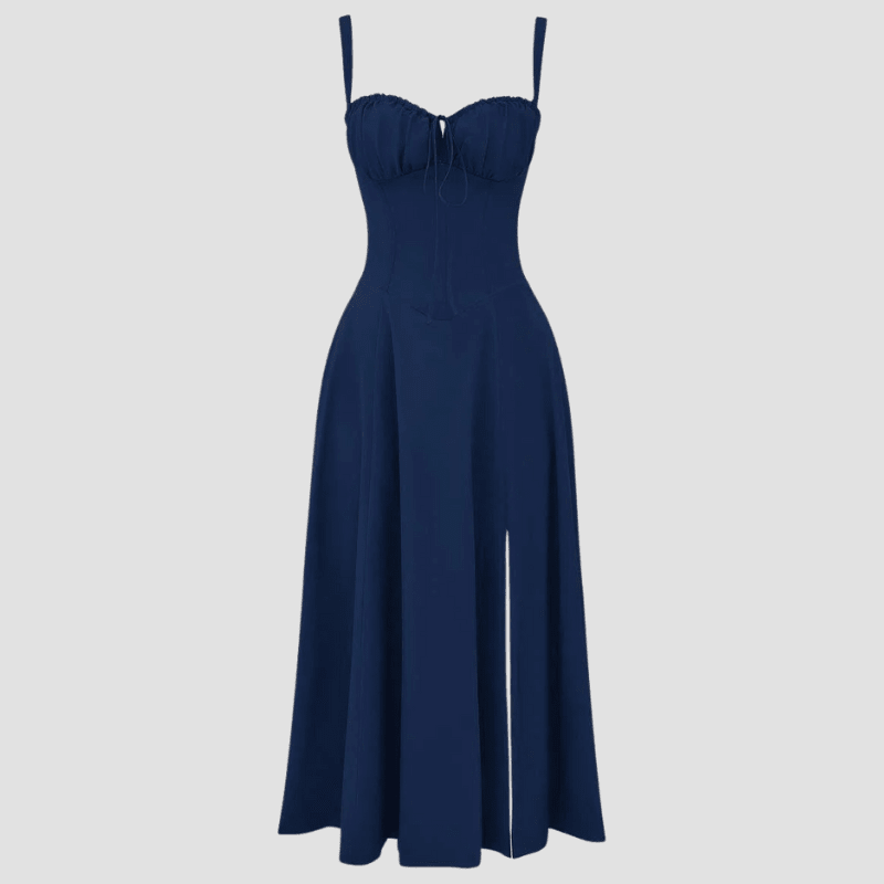 WOMEN'S CORSET BODICE SUMMER MIDI DRESS - Zarino Newstyle