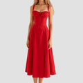 WOMEN'S CORSET BODICE SUMMER MIDI DRESS - Zarino Newstyle