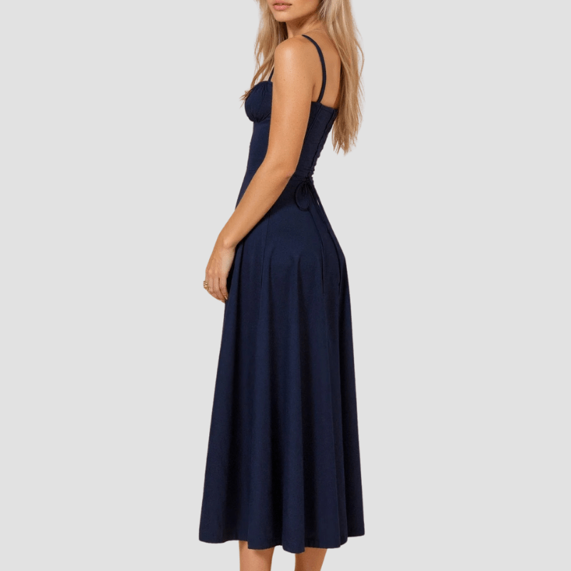 WOMEN'S CORSET BODICE SUMMER MIDI DRESS - Zarino Newstyle