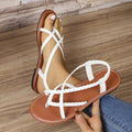 WOMEN'S CRISS - CROSS BRAIDED FLAT SUMMER SANDALS - Zarino Newstyle