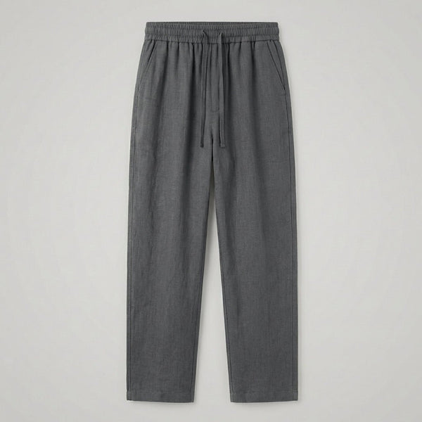 WOMEN'S CROPPED PLEATED RELAXED SUMMER TROUSERS