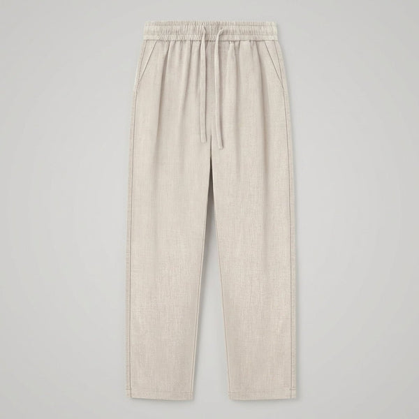 WOMEN'S CROPPED PLEATED RELAXED SUMMER TROUSERS - Zarino Newstyle