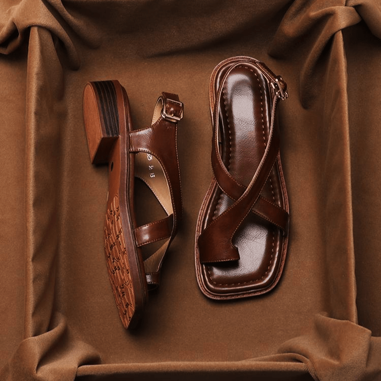 WOMEN'S CROSSOVER STRAP SUMMER SANDALS - Zarino Newstyle