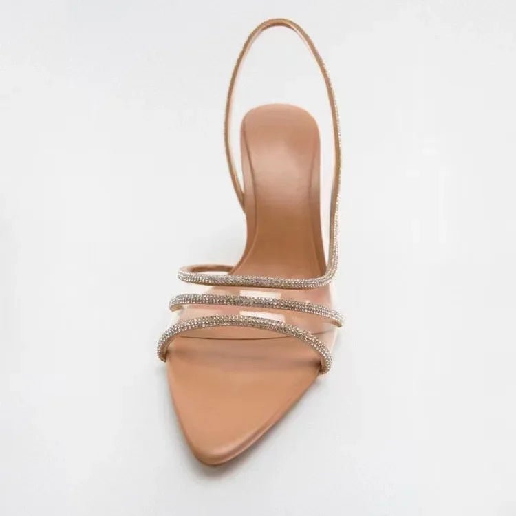WOMEN'S CRYSTAL STRAP STILETTO SANDALS - Zarino Newstyle