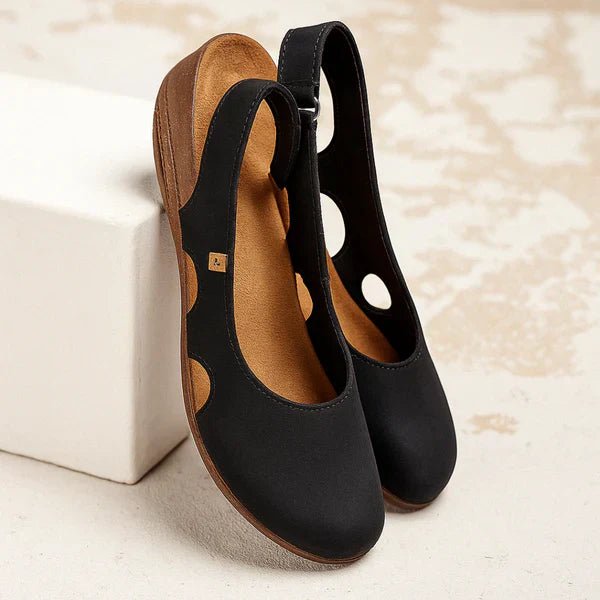 WOMEN'S CUT - OUT SLIP - ON WEDGE ORTHOPEDIC SUMMER SANDALS - Zarino Newstyle