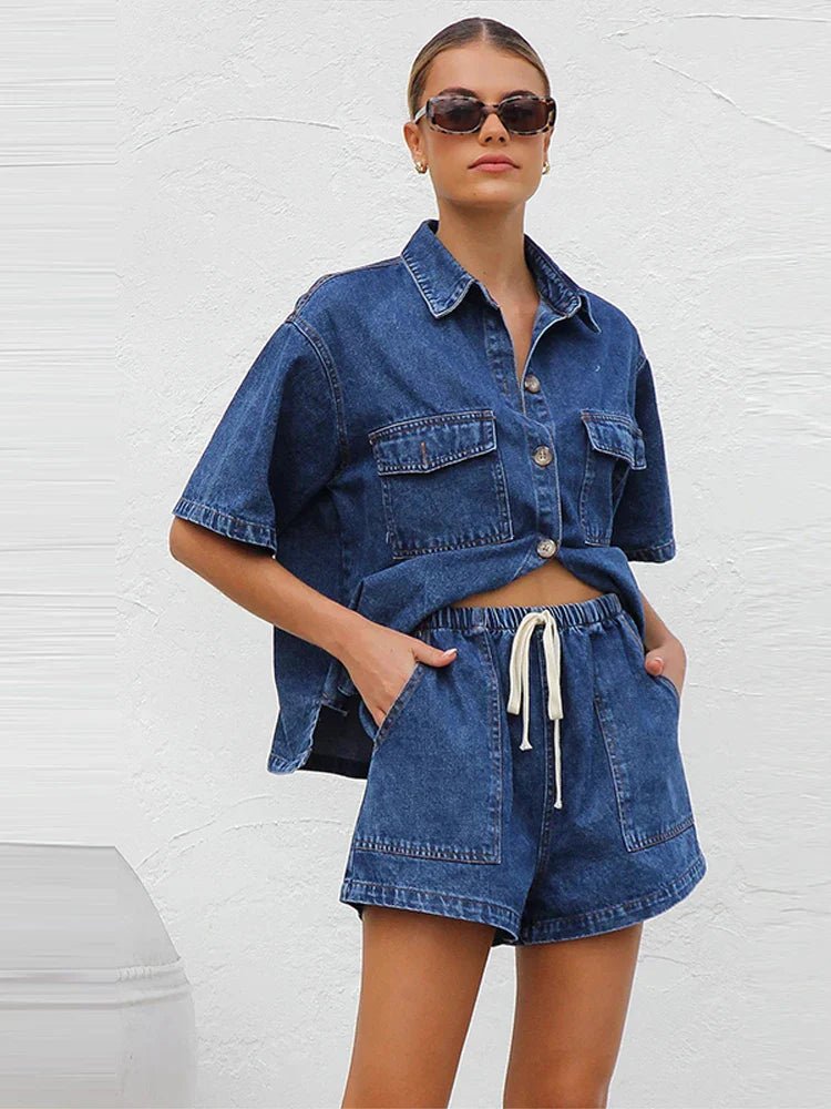 WOMEN'S DENIM 2 - PIECE SET - Zarino Newstyle