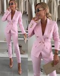 WOMEN'S DOUBLE - BREASTED SUIT SET - Zarino Newstyle