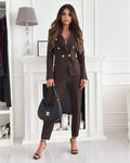 WOMEN'S DOUBLE - BREASTED SUIT SET - Zarino Newstyle