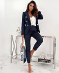 WOMEN'S DOUBLE - BREASTED SUIT SET - Zarino Newstyle