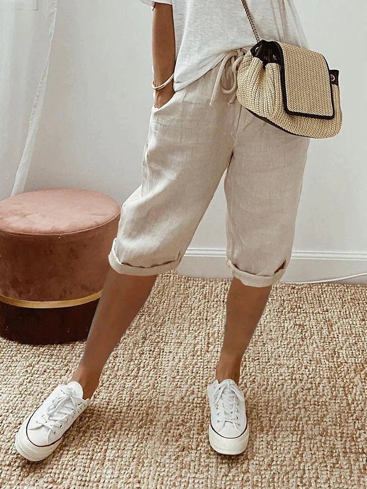 WOMEN'S DRAWSTRING RELAXED FIT SUMMER SHORTS - Zarino Newstyle
