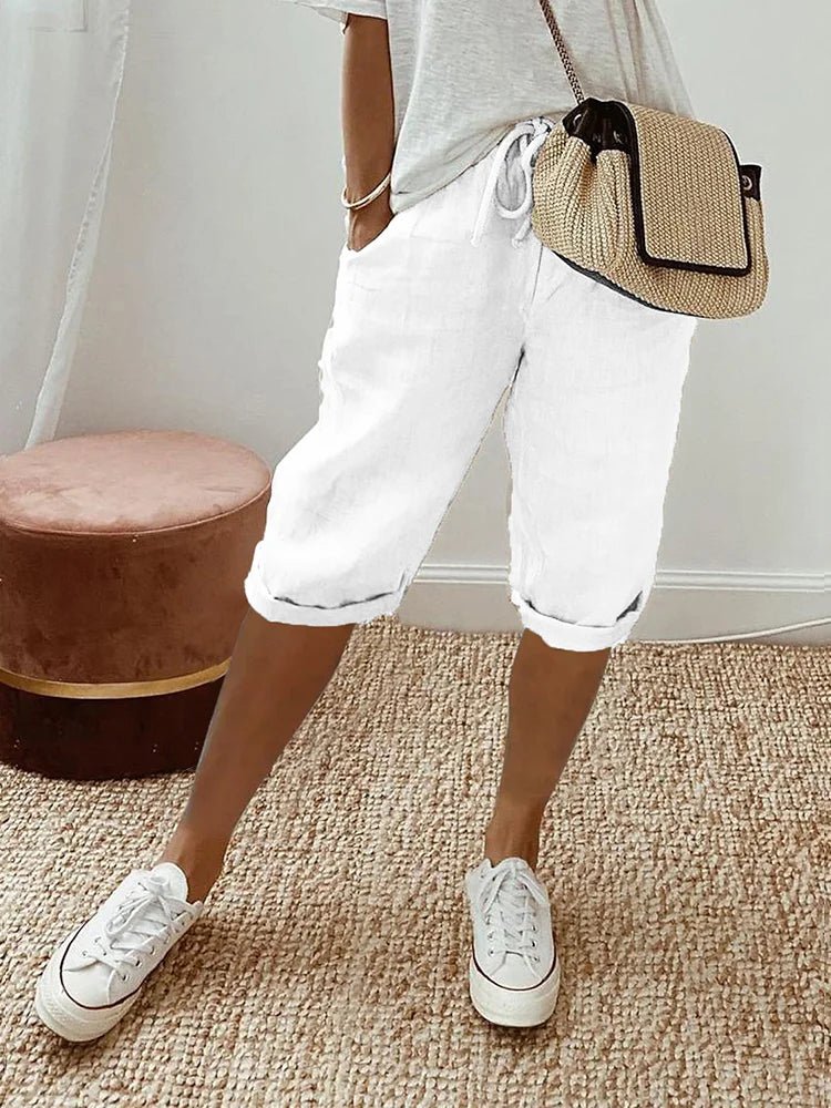 WOMEN'S DRAWSTRING RELAXED FIT SUMMER SHORTS - Zarino Newstyle