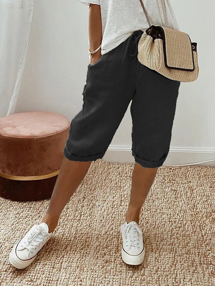 WOMEN'S DRAWSTRING RELAXED FIT SUMMER SHORTS - Zarino Newstyle