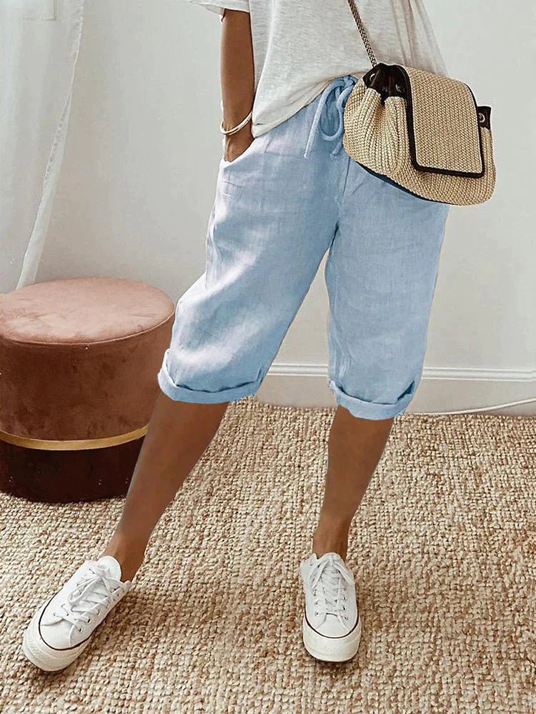 WOMEN'S DRAWSTRING RELAXED FIT SUMMER SHORTS - Zarino Newstyle