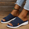 WOMEN'S ELASTIC KNIT WEDGE SANDALS - Zarino Newstyle