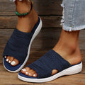 WOMEN'S ELASTIC KNIT WEDGE SANDALS - Zarino Newstyle