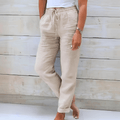 WOMEN'S ELASTIC WAIST RELAXED FIT SUMMER TROUSERS - Zarino Newstyle