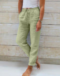 WOMEN'S ELASTIC WAIST RELAXED FIT SUMMER TROUSERS - Zarino Newstyle