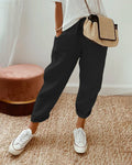 WOMEN'S ELASTICATED WAIST SUMMER TROUSERS - Zarino Newstyle