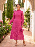 WOMEN'S ELEGANT LACE MIDI DRESS - Zarino Newstyle
